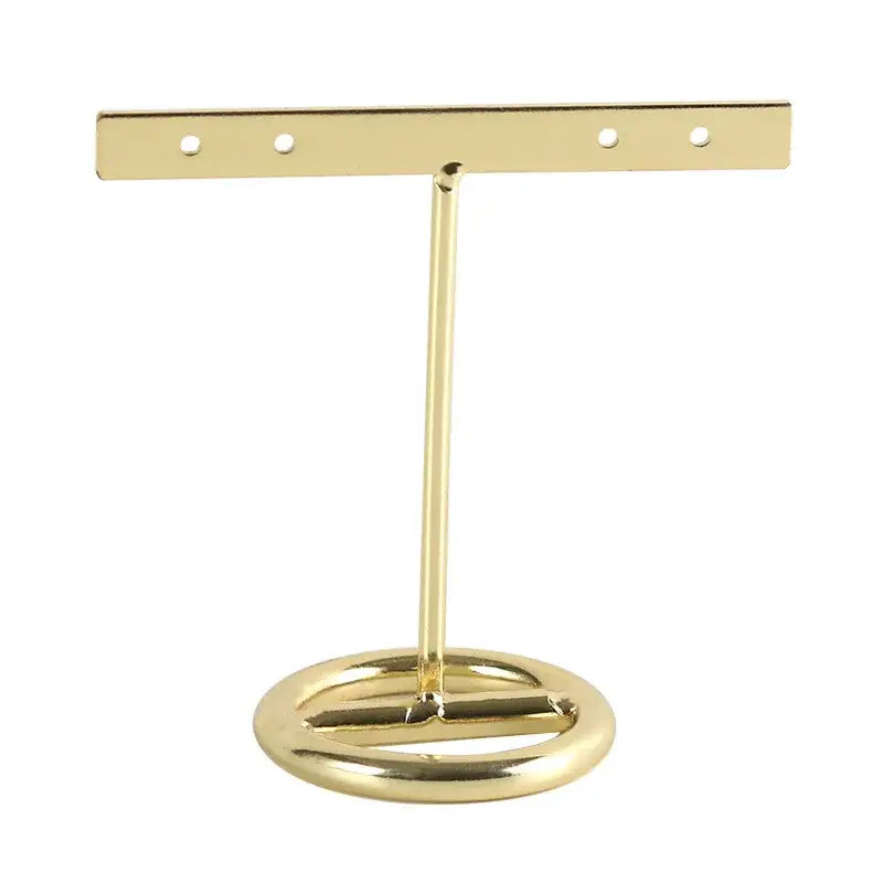 Geometric gold jewelry display rack bedroom earring stand
