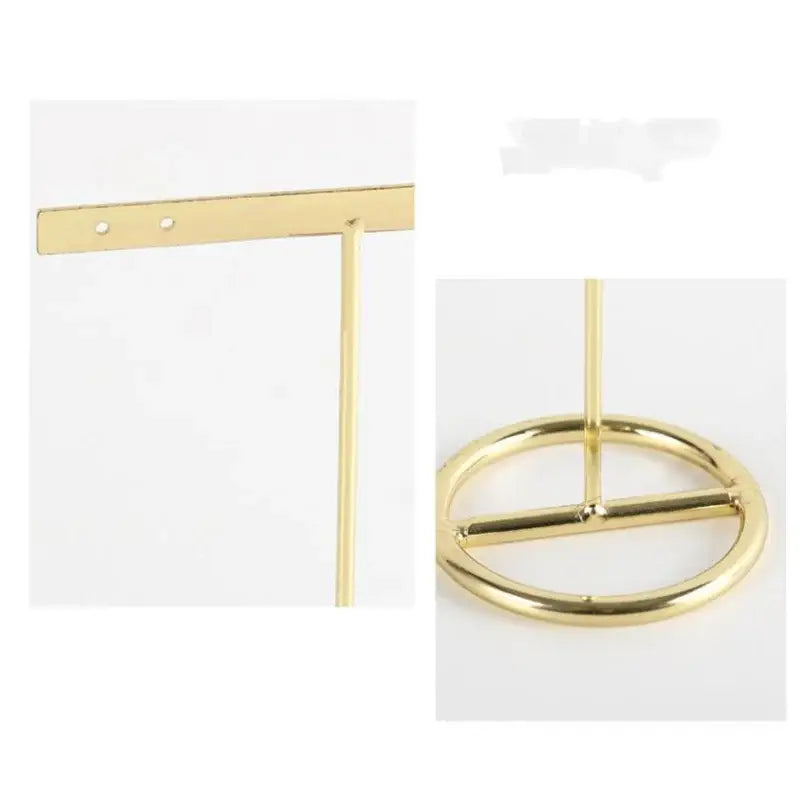Geometric gold jewelry display rack bedroom earring stand