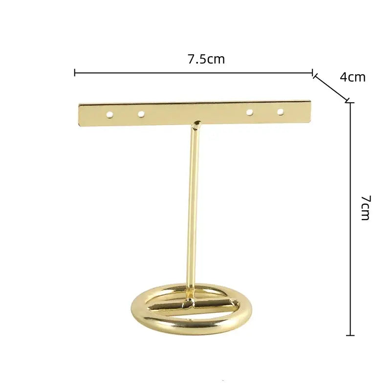Geometric gold jewelry display rack bedroom earring stand