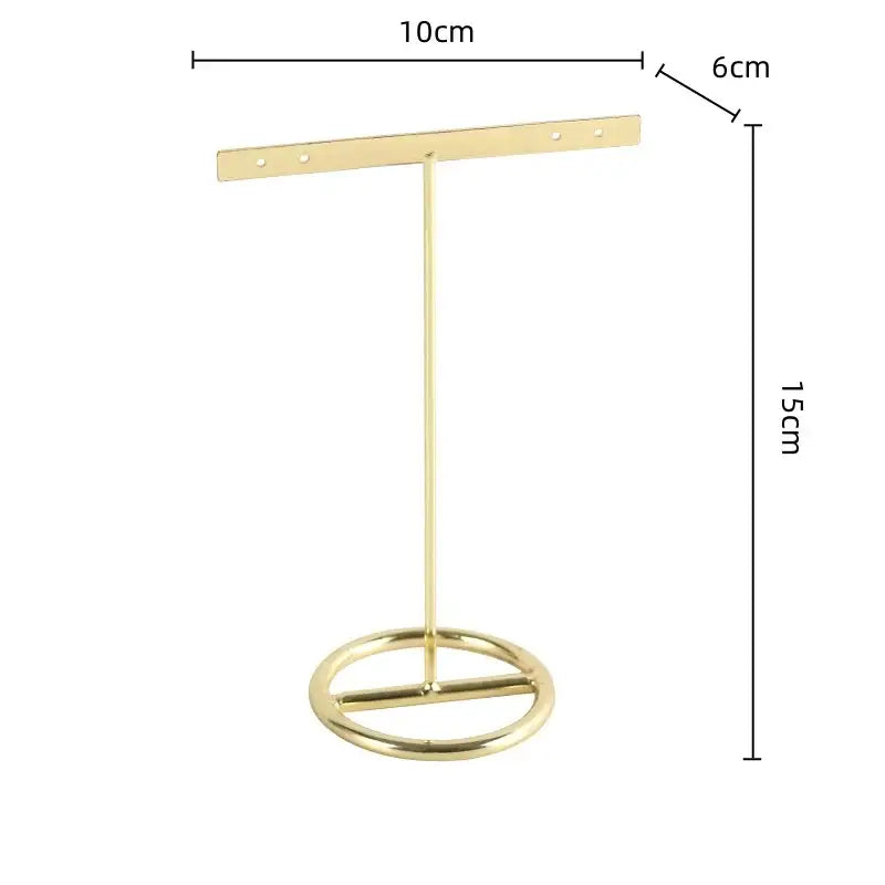 Geometric gold jewelry display rack bedroom earring stand