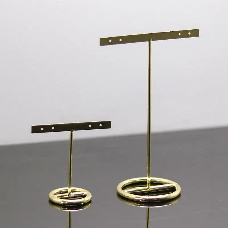 Geometric gold jewelry display rack bedroom earring stand