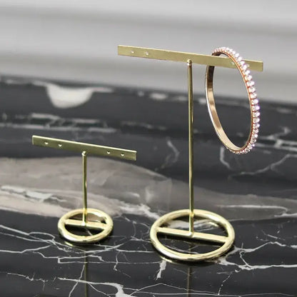Geometric gold jewelry display rack bedroom earring stand