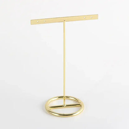 Geometric gold jewelry display rack bedroom earring stand