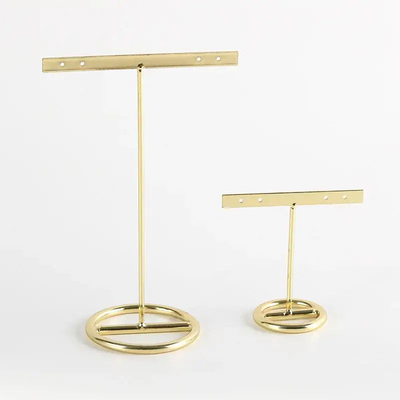Geometric gold jewelry display rack bedroom earring stand