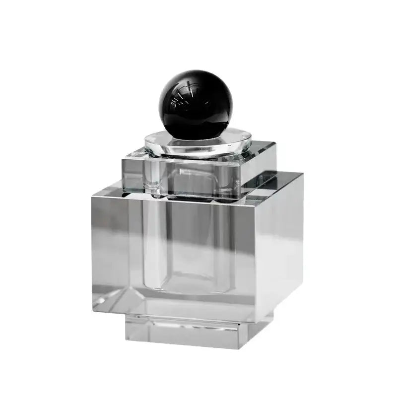 Geometric gold & silver crystal storage jar bedroom decor