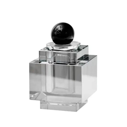 Geometric gold & silver crystal storage jar bedroom decor