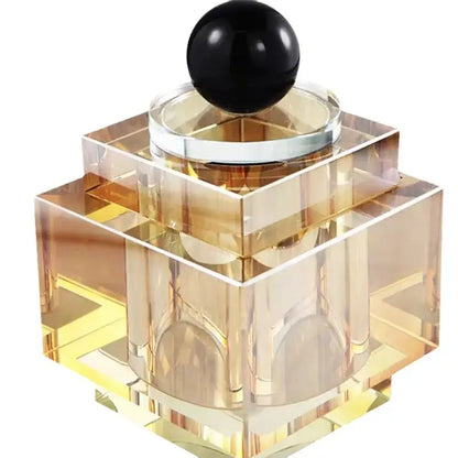 Geometric gold & silver crystal storage jar bedroom decor