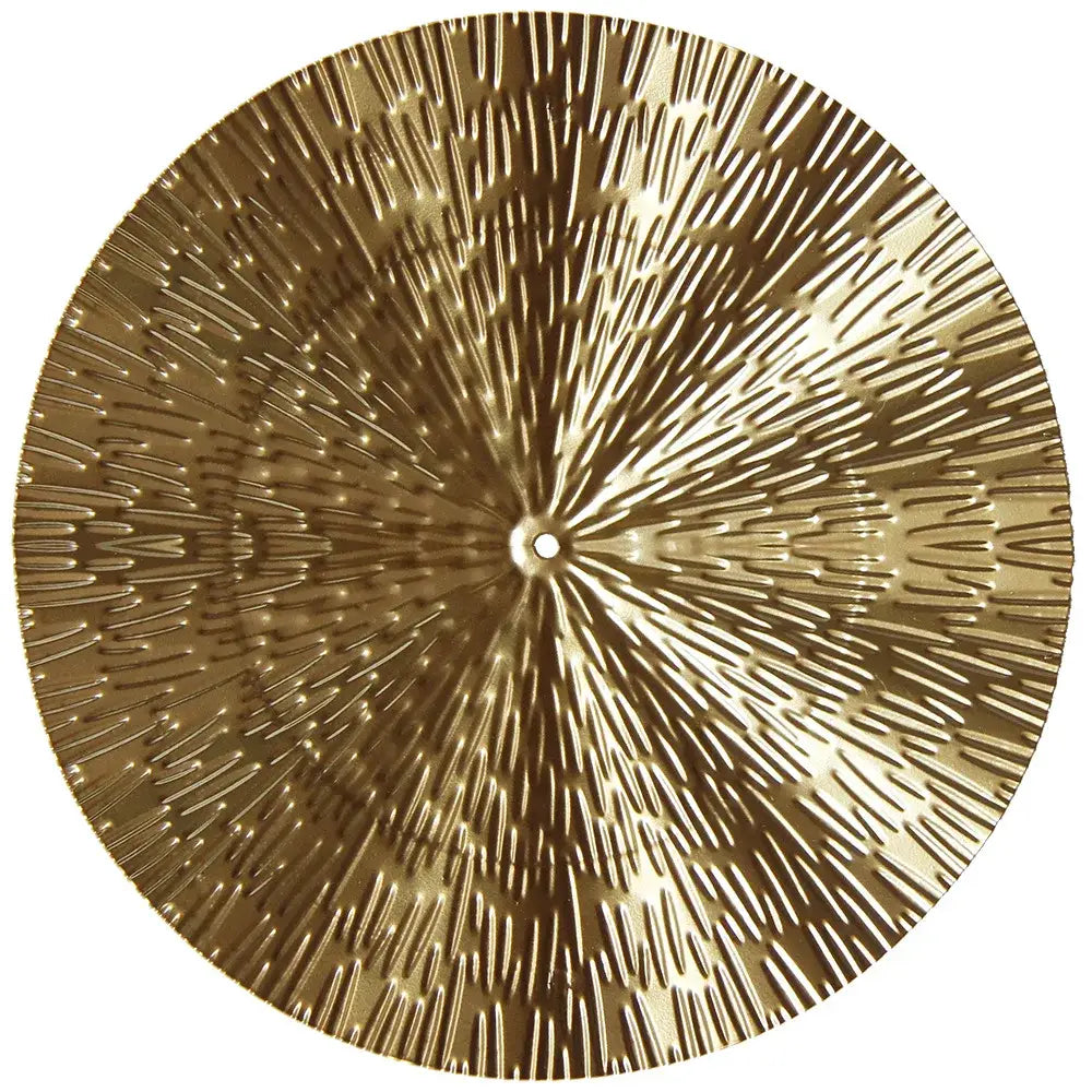 Geometric golden metal wall art set living room round decor