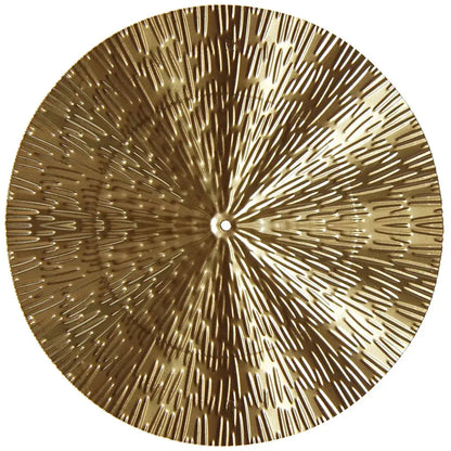 Geometric golden metal wall art set living room round decor