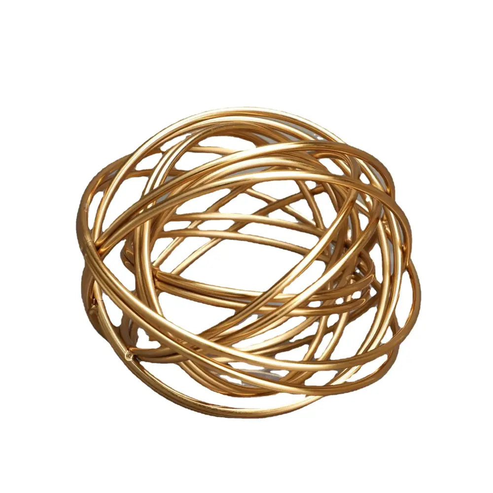 Geometric golden thread metal balls decorative figurines living room