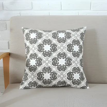 Geometric grey & pink cushion cover living room pillow case