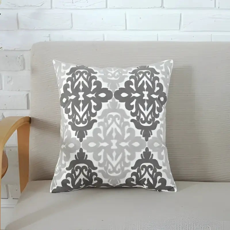 Geometric grey & pink cushion cover living room pillow case
