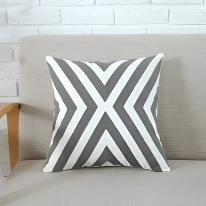 Geometric grey & pink cushion cover living room pillow case