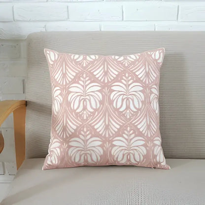 Geometric grey & pink cushion cover living room pillow case