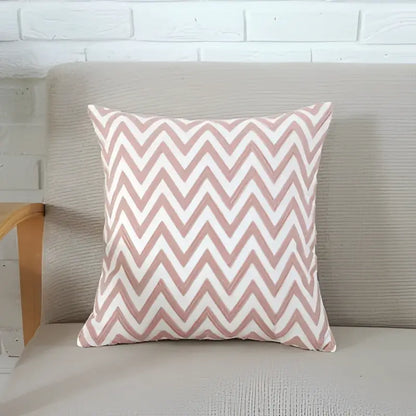 Geometric grey & pink cushion cover living room pillow case