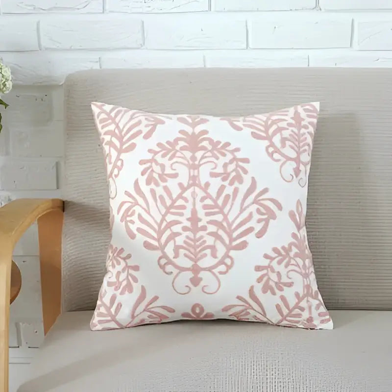 Geometric grey & pink cushion cover living room pillow case