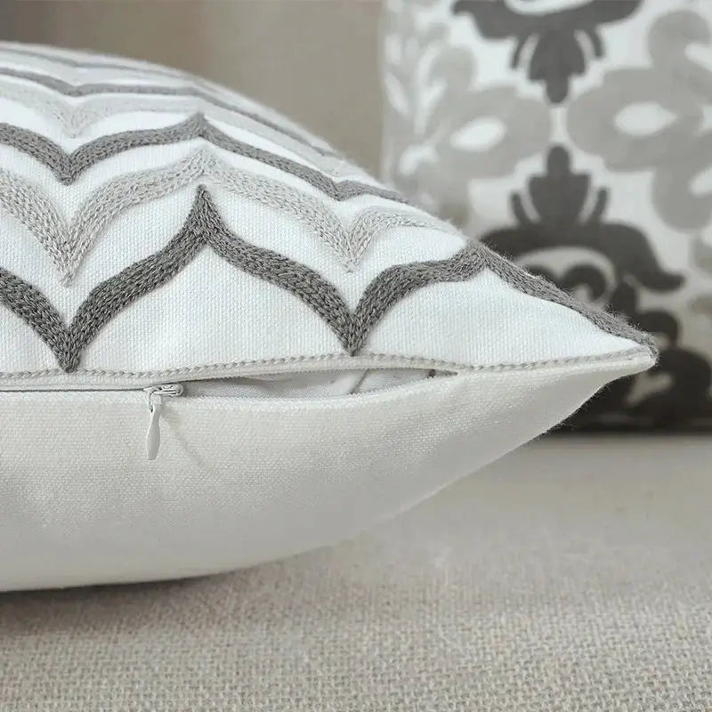 Geometric grey & pink cushion cover living room pillow case