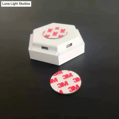 Geometric hexagon led wall lights bedroom bluetooth app control