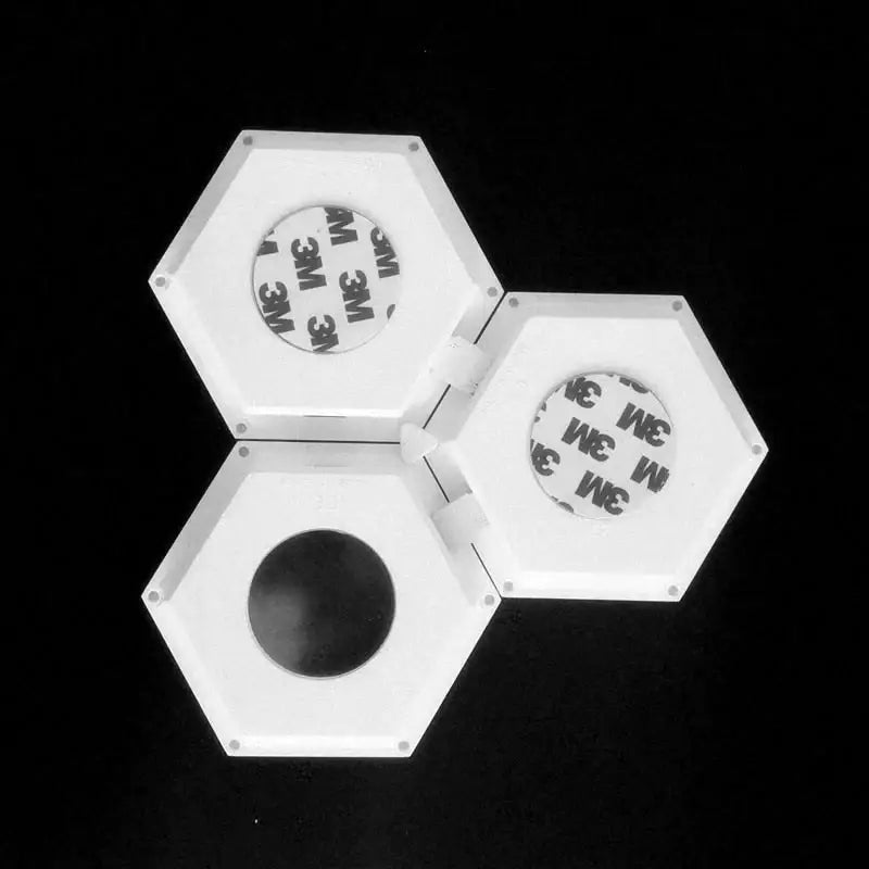 Geometric hexagon led wall lights bedroom bluetooth app control