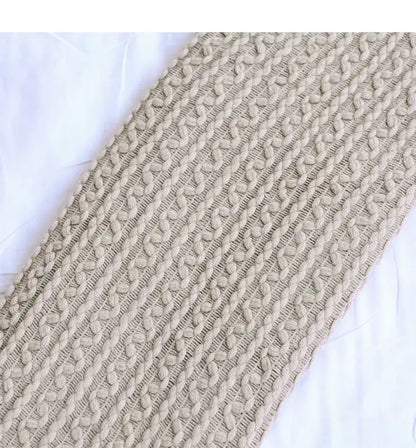 Geometric knit sofa blanket mustard & off-white living room throw