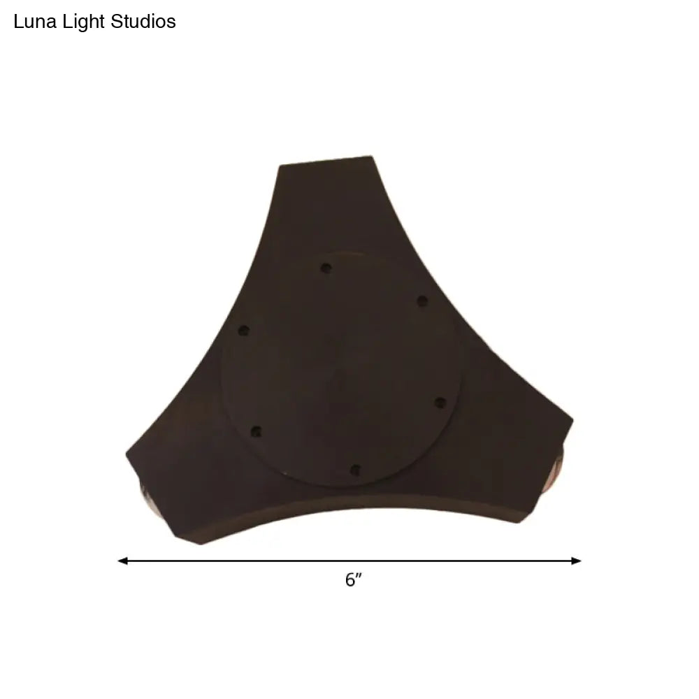 DecorBites™ Geometric Metallic Shade Black Wall Lamp - 3/4 Lights Corridor Sconce