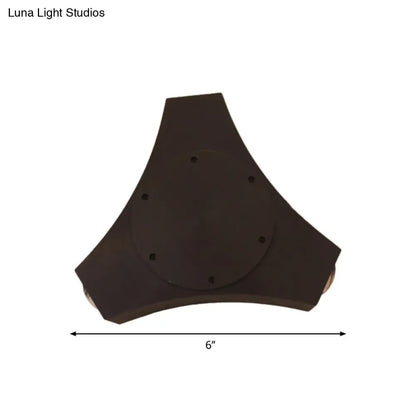 DecorBites™ Geometric Metallic Shade Black Wall Lamp - 3/4 Lights Corridor Sconce