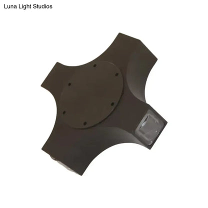 Geometric metallic shade bronze corridor wall sconce bedroom light
