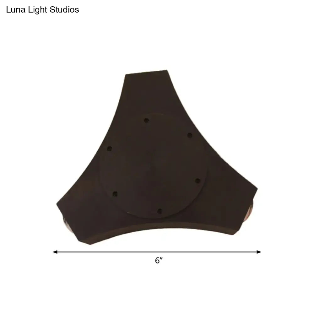 Geometric metallic shade bronze corridor wall sconce bedroom light