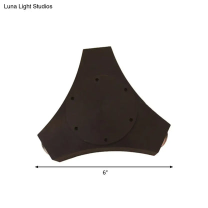 Geometric metallic shade bronze corridor wall sconce bedroom light