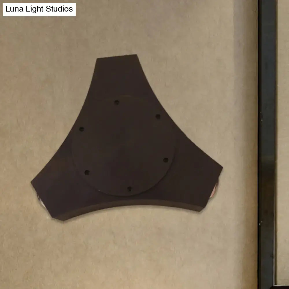 Geometric metallic shade bronze corridor wall sconce bedroom light