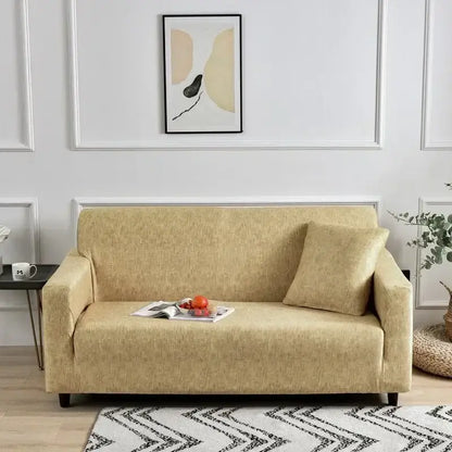 Geometric orange & gray colorful block sofa covers living room slipcover