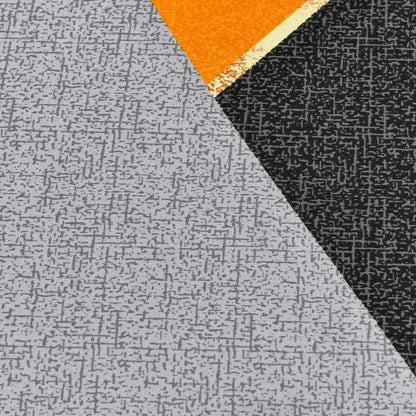 Geometric orange & gray colorful block sofa covers living room slipcover