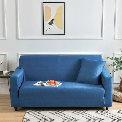 Geometric orange & gray colorful block sofa covers living room slipcover