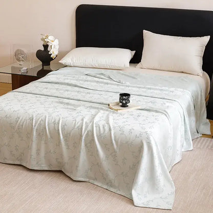 Geometric pink bamboo fiber summer blanket bedroom lightweight bedding
