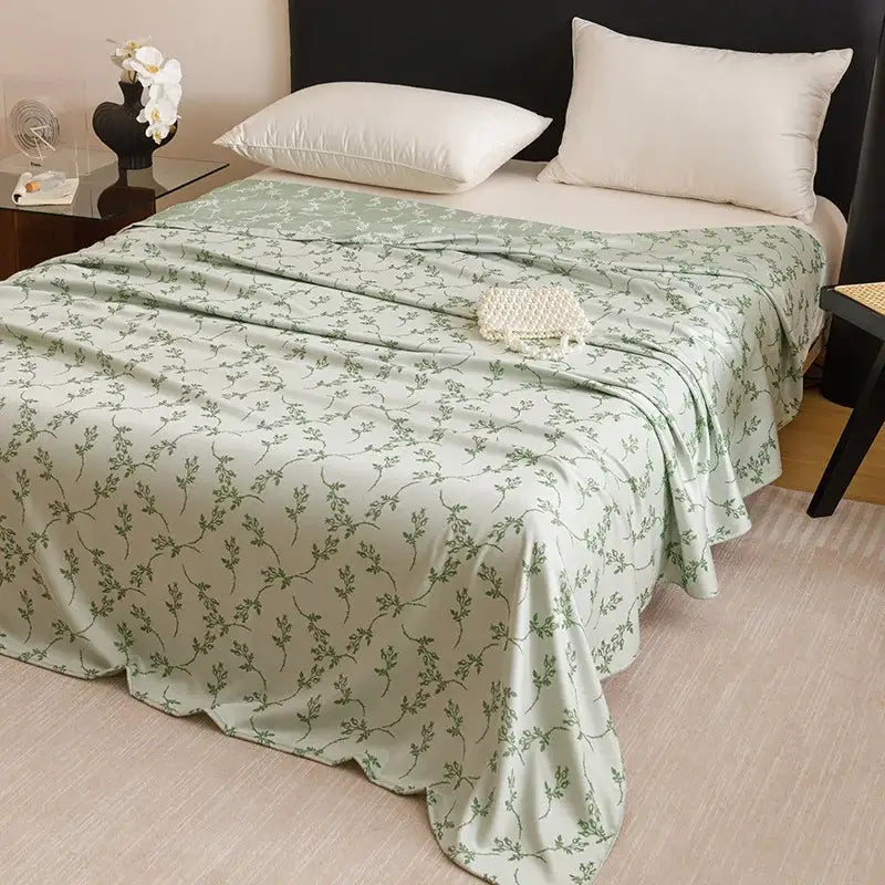 Geometric pink bamboo fiber summer blanket bedroom lightweight bedding