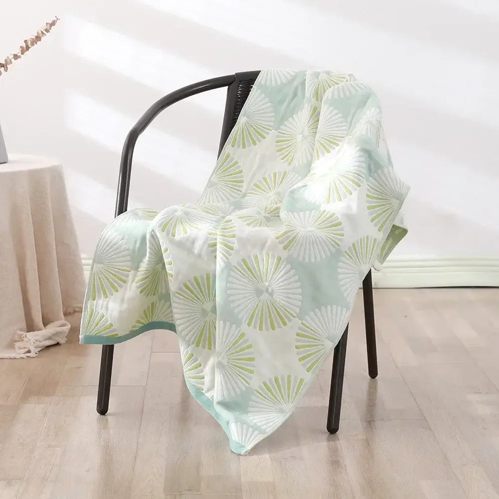 Geometric pink & gray cotton bath towel bathroom quick dry accessory