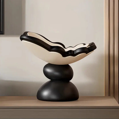 Geometric resin tray black & white butterfly bowl dining room storage
