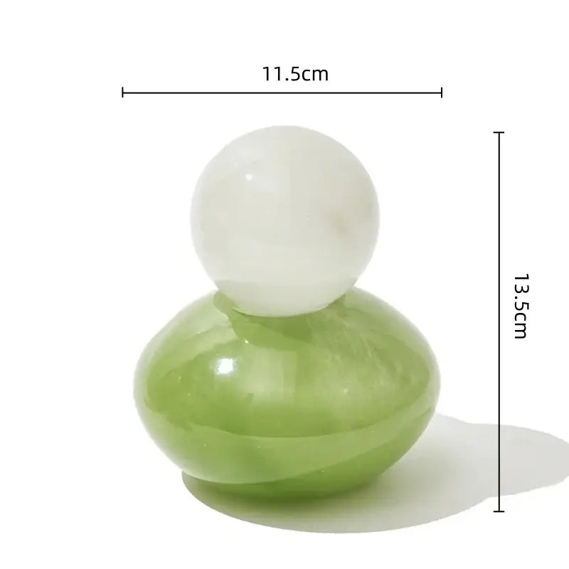 Geometric sphere glass vase with lid bedroom desktop storage container