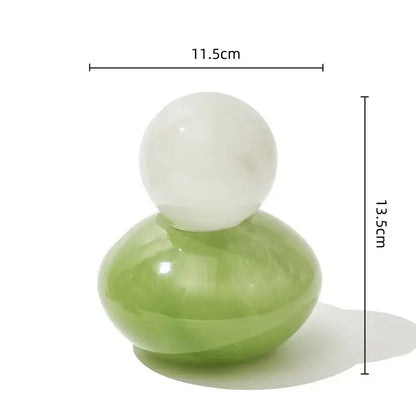 Geometric sphere glass vase with lid bedroom desktop storage container
