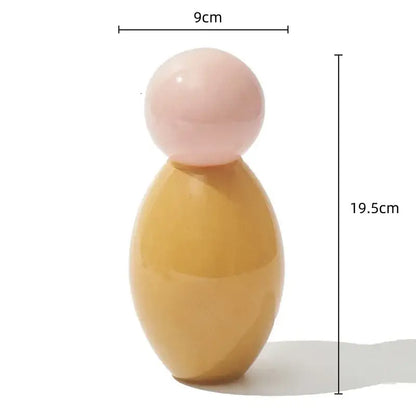 Geometric sphere glass vase with lid bedroom desktop storage container