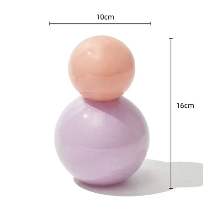 Geometric sphere glass vase with lid bedroom desktop storage container