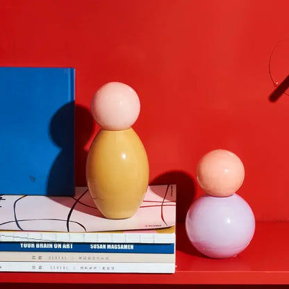 Geometric sphere glass vase with lid bedroom desktop storage container