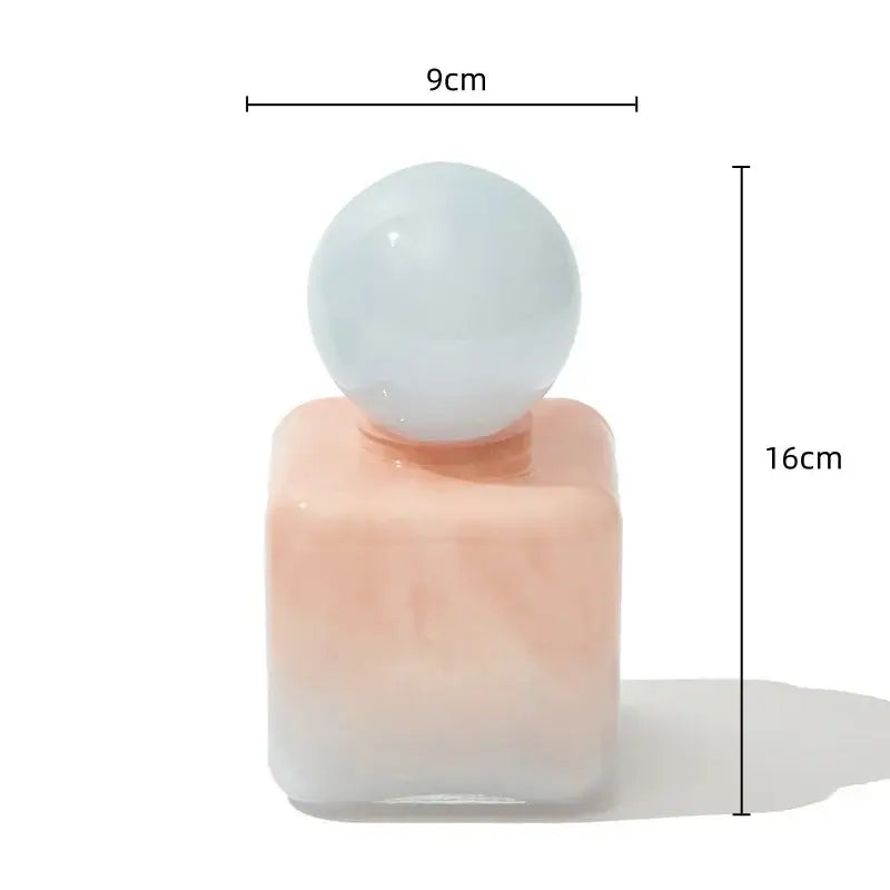 Geometric sphere glass vase with lid bedroom desktop storage container