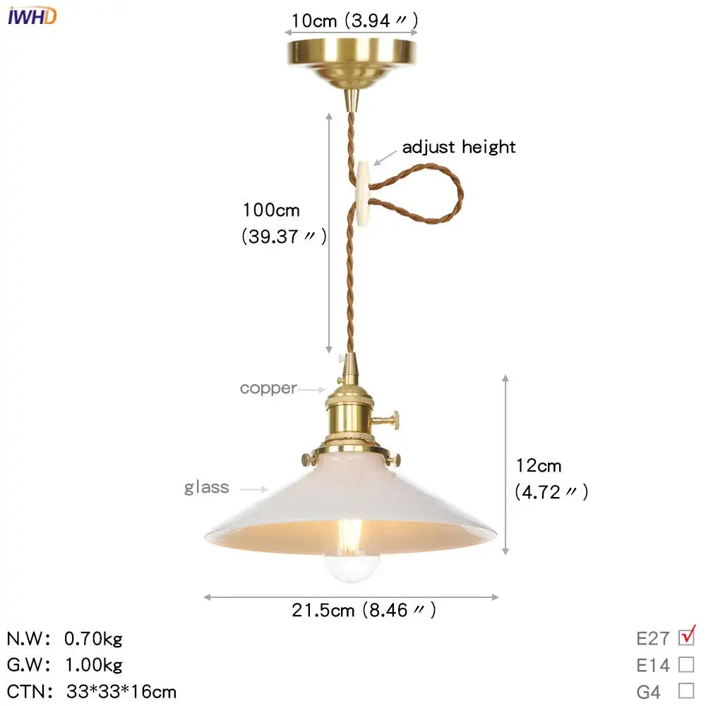 Geometric star glass copper led pendant light for kitchen