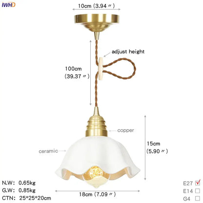 Geometric star glass copper led pendant light for kitchen