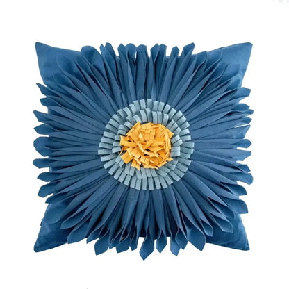 Geometric waves tufted cream pillow covers bedroom textured fringe
