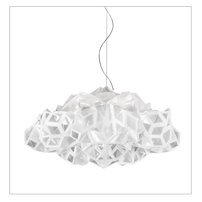 Geometric white gold pendant light bedroom clouds white gold paper