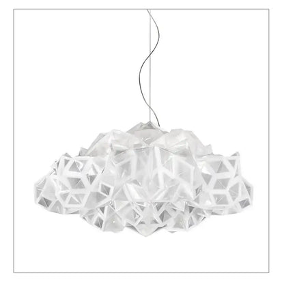 Geometric white gold pendant light bedroom clouds white gold paper