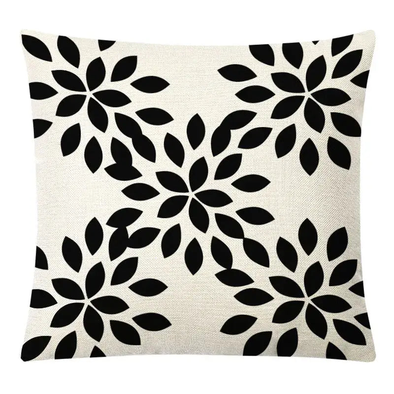 Geometric yellow linen pillow cover set living room autumnal decor