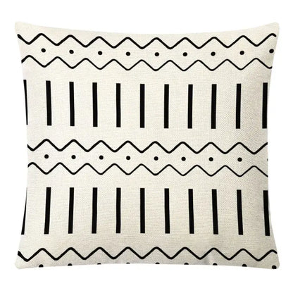 Geometric yellow linen pillow cover set living room autumnal decor